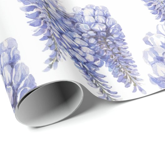 Elegante Lila Wisteria Blume Geschenkpapier (Rolleneckpunkt)