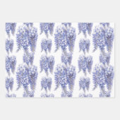 Elegante Lila Wisteria Blume Geschenkpapier Set (Vorderseite 3)