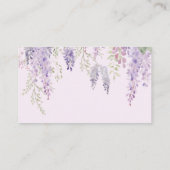 Elegante Lila Wisteria Blume Hochzeit RSVP Card Begleitkarte (Rückseite)