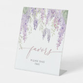 Elegante Lila Wisteria Dusche Favoriten Zeichen Sockelschild (Vorderseite)