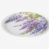 Elegante lila Wisteria lila Pappteller (Schrägansicht)