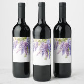 Elegante lila Wisteria lila Weinetikett (Flaschen)
