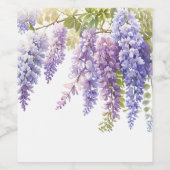Elegante lila Wisteria lila Weinetikett (Einzelnes Label)
