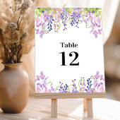 Elegante Lila Wisteria Tischnummer Card