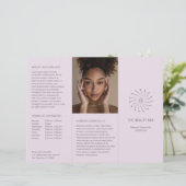 Elegante Lilac Abstrakte Blume Moderne Broschüre (Stehend Vorderseite)