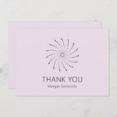 Elegante Lilac Abstrakte Blume Moderne Dankeskarte (Vorne/Hinten)