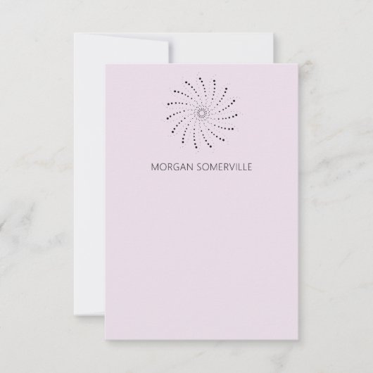 Elegante Lilac Abstrakte Blume Moderne Mitteilungskarte (Vorderseite)