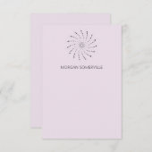 Elegante Lilac Abstrakte Blume Moderne Mitteilungskarte (Vorne/Hinten)