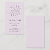 Elegante Lilac Abstrakte Blume Moderne Visitenkarte (Vorne/Hinten)