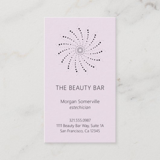 Elegante Lilac Abstrakte Blume Moderne Visitenkarte (Vorderseite)