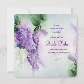 Elegante Lilac Blume Bridesmaid Request Card Einladung (Rückseite)