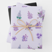 Elegante Lilac Blume Lila Geschenkpapier Set (Beispiel)