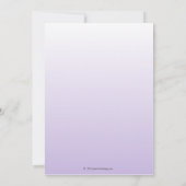 Elegante Lilac Bridal Dusche Einladungen (Rückseite)