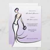 Elegante Lilac Bridal Dusche Einladungen (Vorne/Hinten)