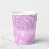 Elegante Lilac Glitzer & Foil Wedding Paper Cups Pappbecher (Rückseite)