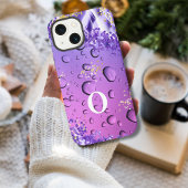 Elegante Lilac Lila Marble Fantasy Water Droplets iPhone Hülle