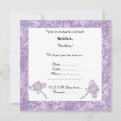 ELEGANTE LILAC MARBLE TULIP PARTY EINLADUNG (Vorderseite)