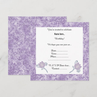 ELEGANTE LILAC MARBLE TULIP PARTY EINLADUNG