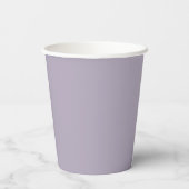 Elegante lilac Minimalistisch Wedding Pappbecher (Rückseite)