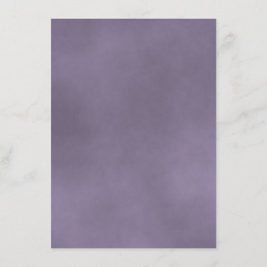 Elegante Lilac- oder Dusty-Lila Rose Hochzeitsdeta Begleitkarte (Rückseite)