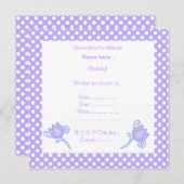 ELEGANTE LILAC SPOT TULIP-PARTY EINLADUNG (Vorne/Hinten)
