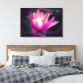 Elegante Lilac Water Lily Lotus Blume Lila Leinwanddruck (Insitu (Schlafzimmer))