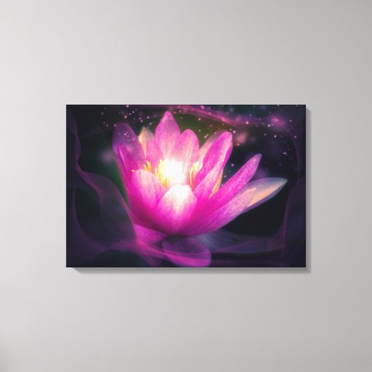 Elegante Lilac Water Lily Lotus Blume Lila Leinwanddruck (Vorderseite)
