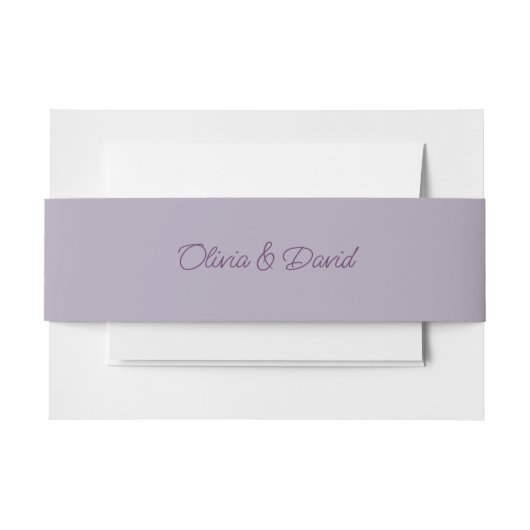Elegante lilac Wedding Einladungsbanderole (Vorderseite Beispiel)