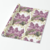 Elegante Lilacs mit Gold Filigree Floral Geschenkpapier (Ungerollt)