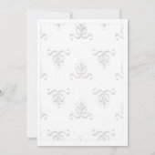 Elegante Lilie Black & White Wedding Einladung (Rückseite)