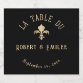 Elegante Lilie Braut und Groom Hochzeit Wein Schaumweinetikett (Einzelnes Label)