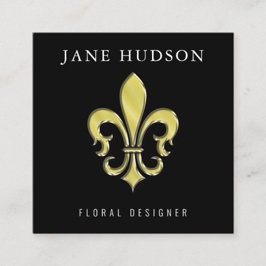 Elegante Lilie Design Business Card Quadratische Visitenkarte (Vorderseite)