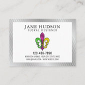 Elegante Lilie Design Business Card Visitenkarte (Rückseite)