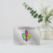 Elegante Lilie Design Business Card Visitenkarte (Stehend Vorderseite)