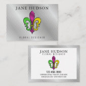 Elegante Lilie Design Business Card Visitenkarte (Vorne/Hinten)