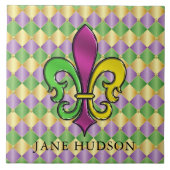 Elegante Lilie Design Keramik Tile Fliese (Vorderseite)