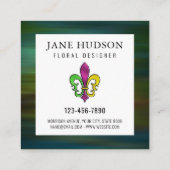 Elegante Lilie Design Square Business Card Quadratische Visitenkarte (Rückseite)