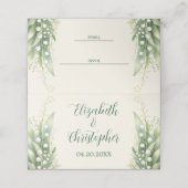 Elegante Lilie im Tal Blume Hochzeit Platzkarte (Außenseite Aufgefaltet)