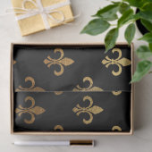 elegante Lilie Muster Schwarz-Gold-Party-Verpackun Seidenpapier (Geschenk)