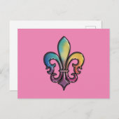 Elegante Lilie Postkarte (Vorne/Hinten)