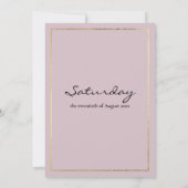 Elegante Lilie Rosa Blütenhochzeit Einladung (Rückseite)