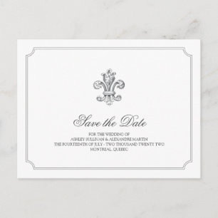 Elegante Lilie Save the Date 2 Ankündigungspostkarte