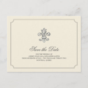 Elegante Lilie Save the Date Ankündigungspostkarte
