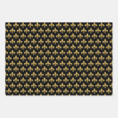 Elegante Lilie über Schwarz-Weiß Geschenkpapier Set (Vorderseite 2)