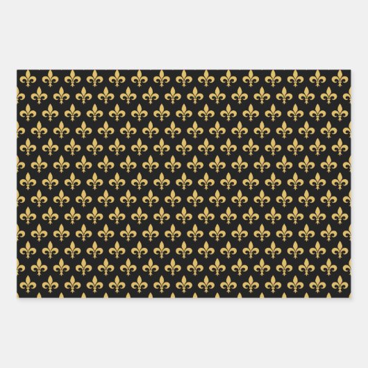 Elegante Lilie über Schwarz-Weiß Geschenkpapier Set (Vorderseite 2)