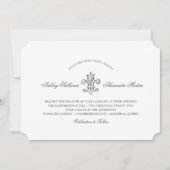 Elegante Lilie Wedding 3 Einladung (Vorderseite)