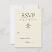Elegante Lilie Wedding RSVP (Vorderseite)