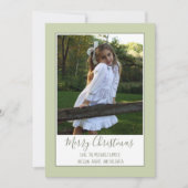 Elegante Lilie Weihnachts-Fotokarten Feiertagskarte (Vorderseite)