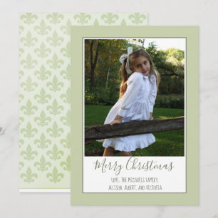 Elegante Lilie Weihnachts-Fotokarten Feiertagskarte