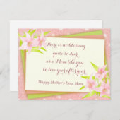 Elegante Lilien BlumenMuttertag Feiertagskarte (Vorne/Hinten)